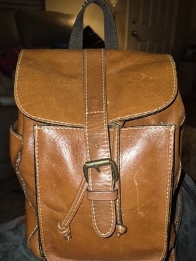 Patricia Nash Mini Leather Backpack - Classic Casual Pack EUC